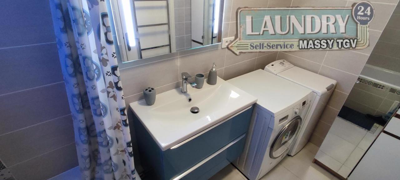 T4 Massy Tgv By Beds4Wanderlust - 80M2 Avec Terrasse Et Bureau - Proche Coulee Verte - Ideal Pro Ou Famille Bagian luar foto