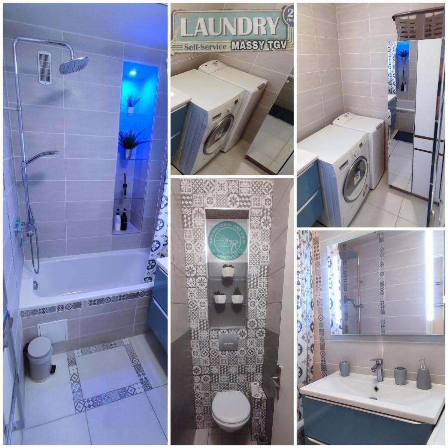 T4 Massy Tgv By Beds4Wanderlust - 80M2 Avec Terrasse Et Bureau - Proche Coulee Verte - Ideal Pro Ou Famille Bagian luar foto